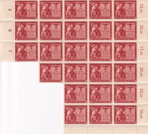 Det Tyske Rige arkrester Frimærker