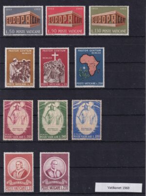 Vatikanet 1969 Frimærker Diverse