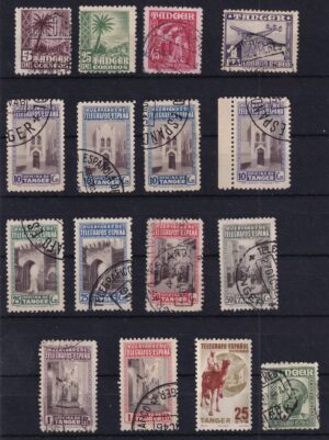 Spansk Vestafrika Tanger Stamp Frimærke