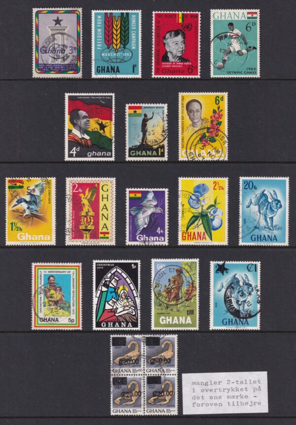 Ghana Stamp Frimærke Diverse