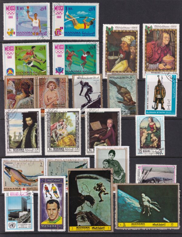 Manama Stamp Frimærker Diverse