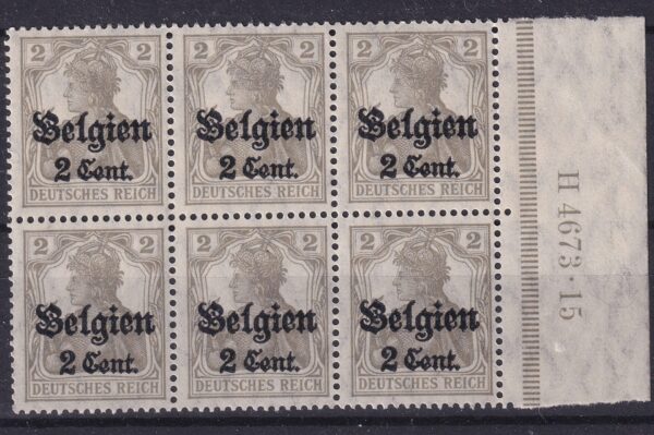 Tysk besættelse af Belgien under 1. verdenskrig Stamp Frimærke