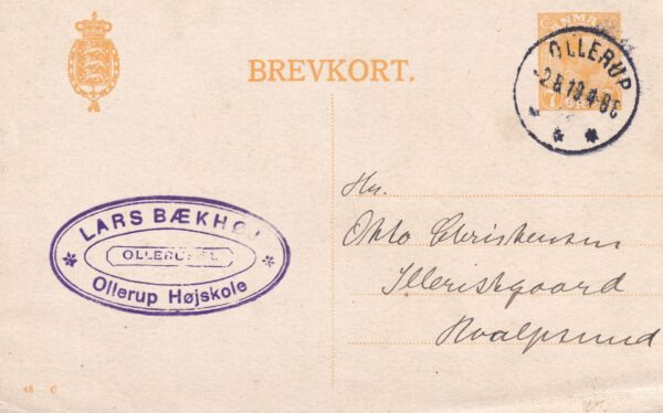 Danmark Brevkort Frimærke Stamp