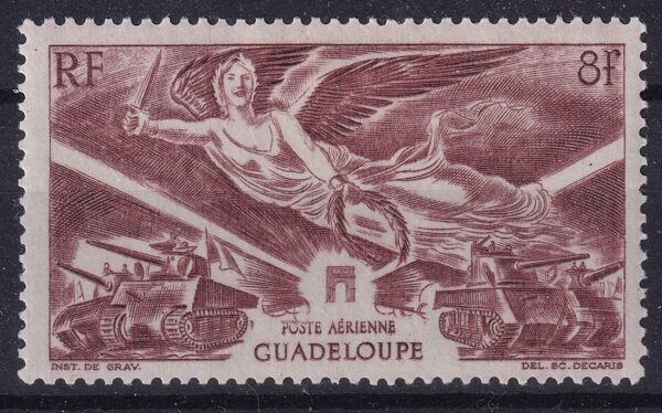 Guadeloupe Stamp Frimærke 1946 Luftpost