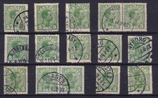 Danmark Stamp Frimærker dubletter