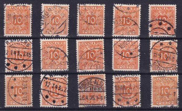 Danmark Stamp Frimærker dubletter