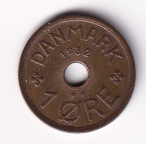 Mønt Danmark 1 øre 1932