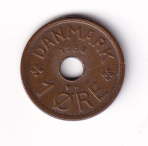 Mønt Danmark 1 øre 1938