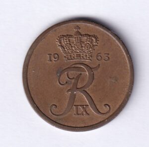 Mønt Danmark 5 øre 1963