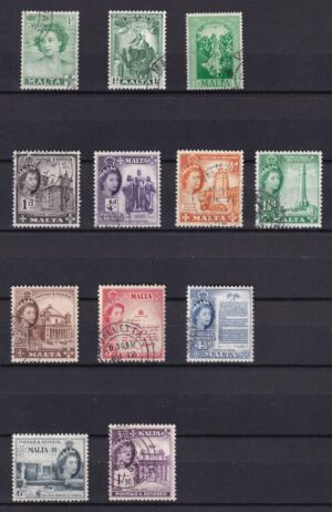 Malta – Dronning Elizabeth II – klassiske “Postage & Revenue”