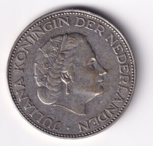 Mønt Holland 2 5 Gylden 1960