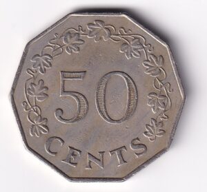 Mønt Malta 50 Centes 1972