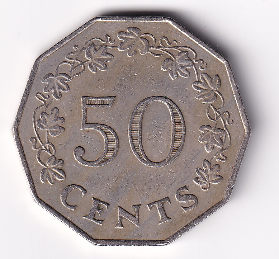 Mønt Malta 50 Centes 1972