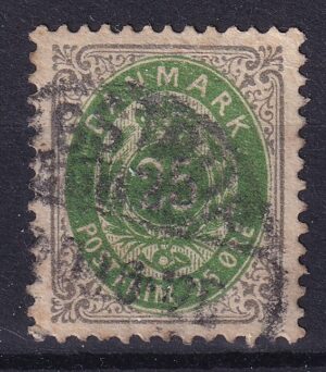 Danmark – 25 Øre Tofarvet (Posthornstype) – Klassisk udgave