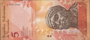 Venezuela 5 Bolívares 2007 – P-90 – Ubrugt (UNC)