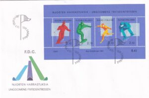 Finland 1991 – Ungdommens fritidsinteresser FDC (miniark)