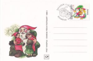 Førstedagskuvert Estland 1999 – Julemotiv med nisser (Tallinn stempel)