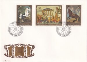 Liechtenstein 1978 – “Den Gyldne Vogn”  Heste FDC
