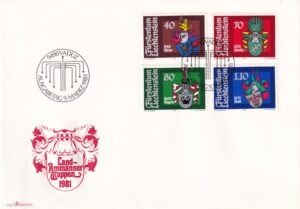 Liechtenstein 1981 – Landammänner våben  Heraldik FDC