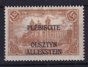 Allenstein Olsztyn Plebiscit 1,50 Mark 1920 – Ubrugt