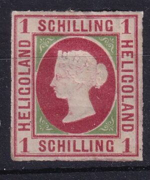 Helgoland 1 Schilling rød grøn – Michel nr. 7 – Ubrugt (1867)