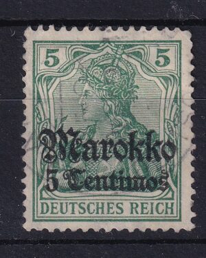 Marokko (Marokko-Agenturer) 5 Centimos på 5 Pfennig Germania – Ubrugt