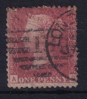 Storbritannien – Penny Red, Plate Issue, bogstaver AG, stemplet