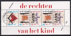 Nederland 1989 – De Rechten van het Kind (Barnets Rettigheder) – stemplet miniark