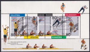 Nederland 1992 – Olympiske Lege i Barcelona – stemplet miniark