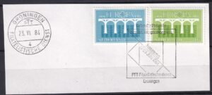 Nederland – Europa CEPT 1984 på filatelistisk souvenirkuvert