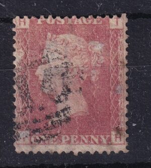 Storbritannien 1 Penny Rød – Dronning Victoria (Plate Issue)
