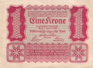 Østrig – 1 Krone 1922 – Österreichisch-Ungarische Bank