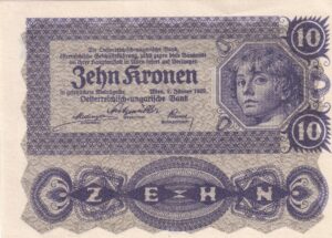 Østrig – 10 Kronen 1922 – Seddel fra den østrigske inflation efter Første Verdenskrig