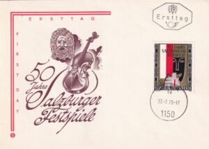 Østrig – Førstedagsbrev – 50 år Salzburger Festspiele (1970)
