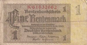 Tyskland – 1 Rentenmark 1923 – Den første stabile valuta efter hyperinflationen