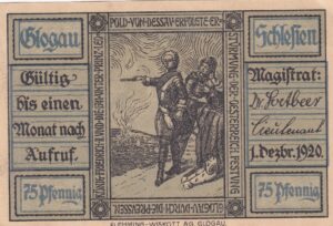 Tyskland – Glogau 75 Pfennig Nødpengeseddel (Notgeld) – 1. december 1920