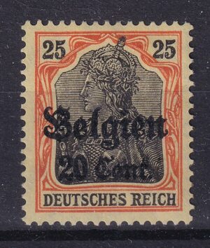 Deutsches Reich – 25 Pfennig Germania med belgisk overtryk