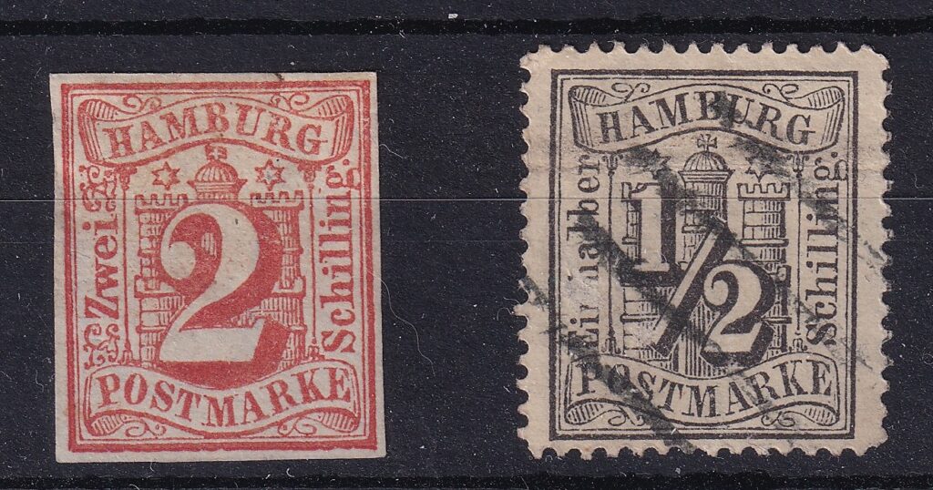 Hamburg – to lokale frimærker