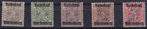 Württemberg – Volksstaat – tjenestefrimærker
