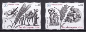 FN Genève 2005 – Verdensfødevareprogrammet – 2 frimærker