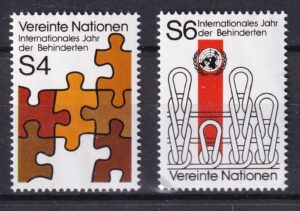 FN Wien 1981 – Det internationale handicapår – 4 og 6 schilling